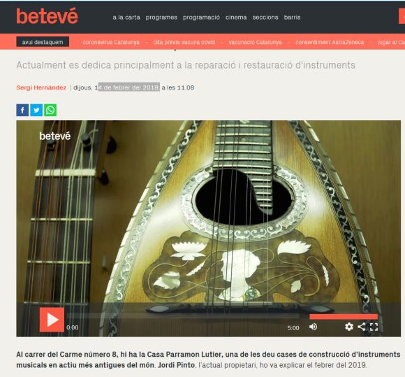 CASA PARRAMON:  el luthier més antic BTV 